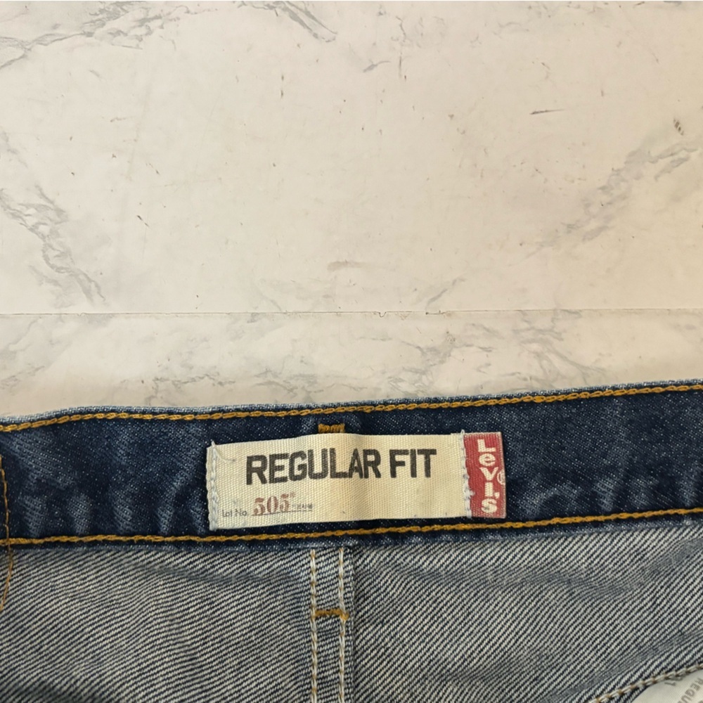 Vintage Mens LEVIS 505 Straight Leg Jeans 31x30 Red Tab Regular Fit Patches​ - Picture 6 of 7